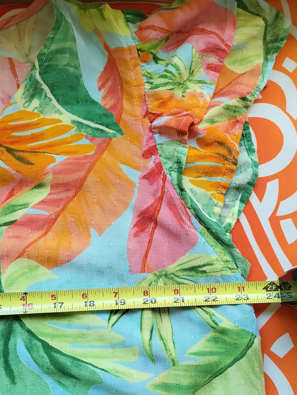 Tropical Ruffle Sleeve Top - Picture 6 of 9